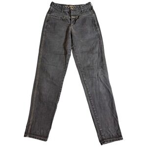 VTG Marithe Francois Girbaud Womens Size 9/10 27x30 Black Stone Washed Mom Jeans